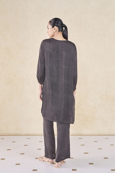 Gabbro Handcrafted Ajrakh Co-ord - Black